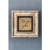 Kun Fe Yekun Yazılı Çerçeveli Taş Tablo 20x20 cm-Wall Decor Oscar Stone Decor