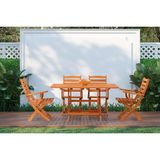 Kunter Mobilya Bahçe Balkon Katlanır Ahşap Masa 80 x 120 cm