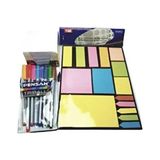 Küp Not Kağıdı+ Tgb A-4 Yapışkanlı Not Kağıdı Belirteç Postit+ Triball Tükenmez Kalem Renkli