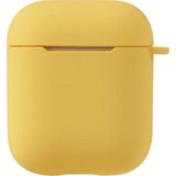 Kupa Apple AirPods Kılıf Soft Mat Görünümlü Yüzey Ince Şık Yumuşak Dizayn Silikon - Sarı