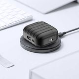 Kupa Apple Airpods Pro 2. Nesil Kılıf Şeritli Bavul Tasarım Darbe Emici Silinebilir Esnek Silikon - Siyah