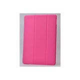 Kupa Apple iPad 6 Air 2 Kılıf Deri Görünüm Standlı Kapak Tam Koruma Tablet Kılıfı - Koyu Pembe
