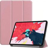 Kupa Apple iPad Pro 11 2020 (2.nesil) Kılıf Deri Görünüm Standlı Kapak Tam Koruma Tablet Kılıfı - Rose Gold
