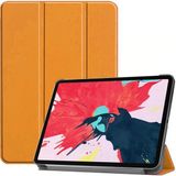 Kupa Apple iPad Pro 11 2020 (2.nesil) Kılıf Deri Görünüm Standlı Kapak Tam Koruma Tablet Kılıfı - Turuncu