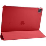 Kupa Apple iPad Pro 12.9 2021 (5.nesil) Kılıf Deri Görünüm Standlı Kapak Tam Koruma Tablet Kılıfı - Kırmızı