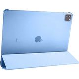 Kupa Apple iPad Pro 12.9 2021 (5.nesil) Kılıf Deri Görünüm Standlı Kapak Tam Koruma Tablet Kılıfı - Mavi
