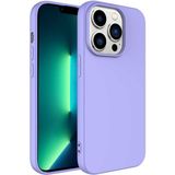Kupa Apple iPhone 14 Pro Max Kılıf Darbe Emici Içi Kadife Lansman Leke Tutmaz Yumuşak Tpu Silikon Kapak - Lila