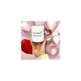 Kupa Bardak Kalpli Sen Benim Kıymetlimsin Yazılı Kalpli - Kırmızı - 330 ml