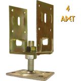 Kupa Hırdavat Kupa Ayarlanabilir Pergüle Ayağı - M14 Somun - 8-11.5 Cm. - 4 Adet - Sarı - Silver