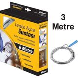 Kupa Hırdavat Kupa Lavabo Açma Sustası Gider Açıcı Spiral 3 Mt. - Krom