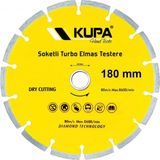 Kupa Hırdavat Kupa Soketli Elmas Turbo Daire Testere Kesme Taşı 180 Mm. - Sarı