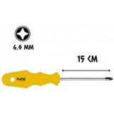 Kupa Hırdavat Kupa Tornavida Mıknatıslı Yıldız Uçlu 6.0 - 15 Cm. - 6x150 mm. - Yıldız - Sarı