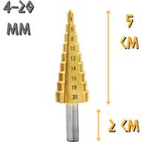 Kupa Hırdavat Kupa Tyson Çam Panç Kademeli Matkap Ucu - 4-20 Mm. - Sarı