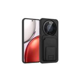 Kupa Honor Magic 8 Lite 5G Uyumlu Kılıf, Deri Görünümlü, Kart Bölmeli, Yumuşak TPU, Siyah