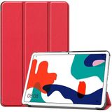 Kupa Huawei Matepad 10.4 Kılıf Deri Görünüm Standlı Kapak Tam Koruma Tablet Kılıfı - Kırmızı