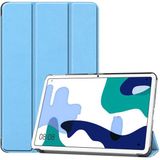 Kupa Huawei Matepad 10.4 Kılıf Deri Görünüm Standlı Kapak Tam Koruma Tablet Kılıfı - Mavi
