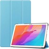 Kupa Huawei Matepad T10S Kılıf Deri Görünüm Standlı Kapak Tam Koruma Tablet Kılıfı - Mavi