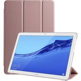 Kupa Huawei T5 10 Inc Kılıf Deri Görünüm Standlı Kapak Tam Koruma Tablet Kılıfı - Altın