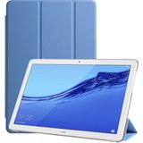 Kupa Huawei T5 10 Inc Kılıf Deri Görünüm Standlı Kapak Tam Koruma Tablet Kılıfı - Mavi