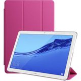 Kupa Huawei T5 10 Inc Kılıf Deri Görünüm Standlı Kapak Tam Koruma Tablet Kılıfı - Pembe