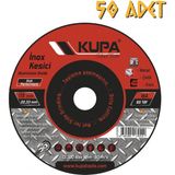 Kupa Inox Metal Çelik Kesme Taşı 115 Mm. - 50 Adet - Siyah