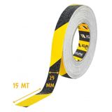 Kupa Kaydırmaz Bant Sarı-siyah Merdiven Zımparası - 25 Mm X 15 Mt