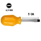 Kupa Küçük Topaç Tornavida Düz Uçlu 6.0 - 5 Cm. Sarı