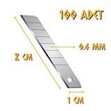 Kupa Maket Bıçağı Falçata Yedeği 9 X 0.4 mm. - 100 Adet