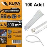 Kupa Plastik Cırt Kelepçe Beyaz 4 8 X 300 Mm 100 Adet