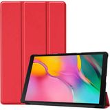 Kupa Samsung Galaxy T720 Tab S5E Kılıf Deri Görünüm Standlı Kapak Tam Koruma Tablet Kılıfı - Kırmızı