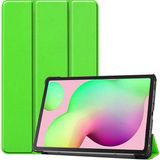 Kupa Samsung Galaxy Tab S6 Lite P610 Kılıf Deri Görünüm Standlı Kapak Tam Koruma Tablet Kılıfı - Yeşil