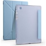 Kupa Samsung Galaxy Tab S7 T870 Kılıf Darbe Emici 4 Farklı Stand Özelliği Kalem Koyma Şeffaf Silikon - Rose Gold