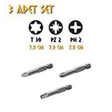 Kupa Tyson Bits Uç Seti 3 Parça - Ph2 - Pz2 - Tork - 7.5 Cm.