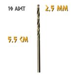 Kupa Tyson Metal Ahşap Delici Hss Matkap Ucu 2.5 Mm. - 10 Adet
