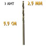 Kupa Tyson Metal Ahşap Delici HSS Matkap Ucu 2.5 mm. - 3 Adet