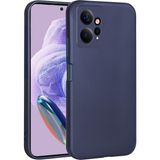 Kupa Xiaomi Redmi Note 12 4g Kılıf Kamera Korumalı Darbe Emici Leke Tutmaz Pürüzsüz Esnek Silikon Kapak - Lacivert