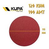 Kupa Yuvarlak Cırt Zımpara 115 Mm - P120 Kum - 100 Adet Kırmızı