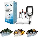 Kupafix 10 Lu Vakumlu Hacamat Kupa, Vakumlu Masaj Seti,i, Selülüt Cihazı Hacamat Kupası, ve Pompası