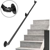 Küpeşte, Merdiven için Korkuluk Modern Merdiven Rayı, 120 cm 150 cm 180 cm 240 cm Yuvarlak Ferforje Merdiven Korkuluk Destek Kiti, Yaşlı Engelliler İçin Çatı Merdiven Rayları