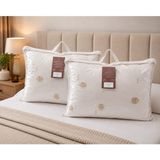 Kupon 2li Doğal Yün Yastık 2X900GR Çantalı (50X70) - 50 x 70 cm - Beyaz