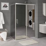 Kupon Duş ve Banyo Sistemleri Vesta D201 Dikdörtgen Duşakabin Parlak Profil Reflekte Aynalı Cam H: 190 cm - 90x110