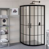 Kupon Duş ve Banyo Sistemleri Vesta D300 Oval Duşakabin Siyah Profil Karolaj Cam H: 190 cm - 90x90