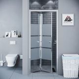 Kupon Duş ve Banyo Sistemleri Vesta D500 Katlanır Duşakabin Parlak Profil Kumlu Cam H: 190 cm - 88 cm