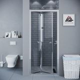 Kupon Duş ve Banyo Sistemleri Vesta D500 Katlanır Duşakabin Parlak Profil Şeffaf Cam H: 190 cm - 83 cm
