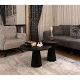 Kupp Design Lilyum Mantar Orta Sehpa İkili Set - siyah
