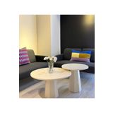 kuppdesign Lilyum Mantar Orta Sehpa Krem Ikili Set