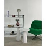 Kuppdesign Lilyum Mantar Sehpa 2'li Set Beyaz