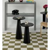 Kuppdesign Lilyum Mantar Sehpa 2'li Set Siyah