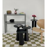 Kuppdesign Lilyum Mantar Sehpa 3'lü Set Siyah