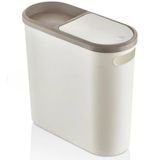 Kups Çöp Kovası, 10 Lt Kapasiteli, Plastik, Tuvalet Kağıdı Tutuculu, Dar Alana Uyumlu, (KAHVE)